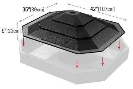 Plastic Black Bin Liner Riser Insert with Slot