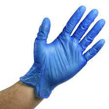 Powdered Blue Vinyl Glove 