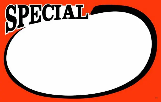 Price Card SPECIAL 3 X 5 GRN 100