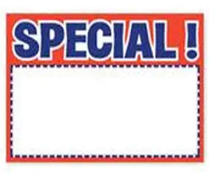 Price Card SPECIAL 3 X 5 RED 100