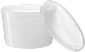 Round Deli Container LID for 64 Oz White