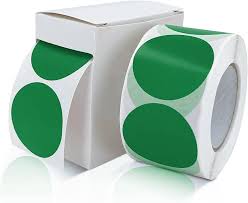 Round Label Sticker 1.5" Diameter Green