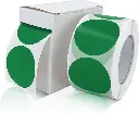 Round Label Sticker 1.5" Diameter Green