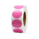 Round Label Sticker 1.5" Diameter Pink