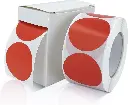 Round Label Sticker 1.5" Diameter Red