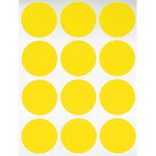 Round Label Sticker 1.5" Diameter Yellow