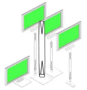 Sign Holder Stem 4" BLACK