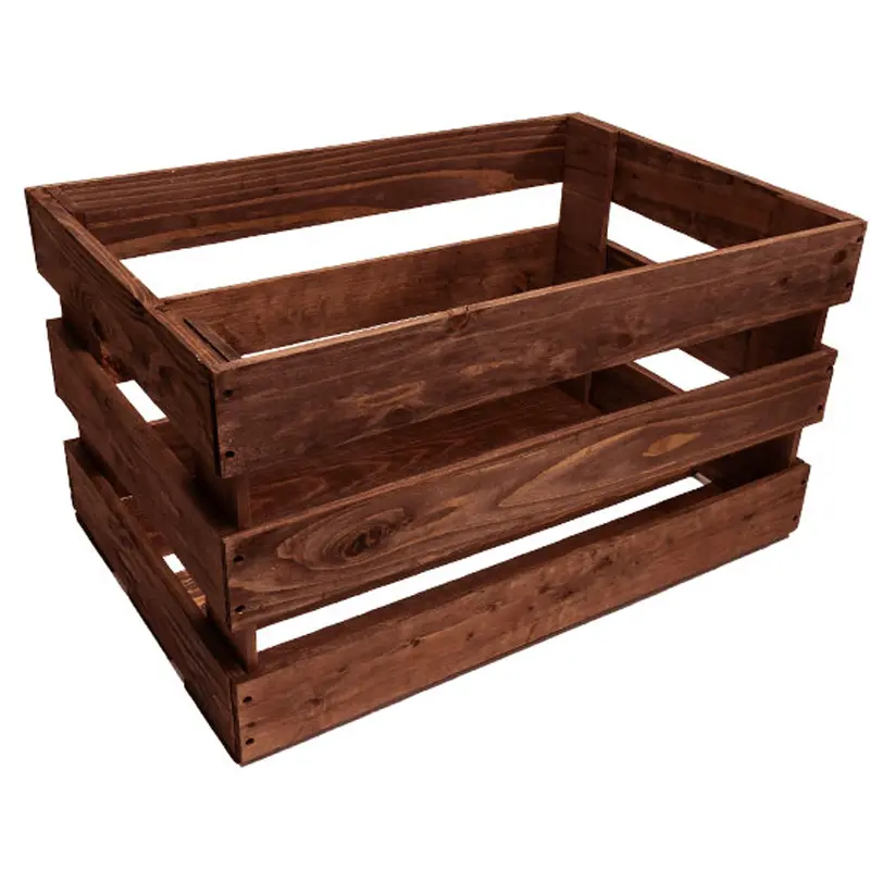 Stained Wood Crate 20" x 13.5"