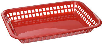 Tablecraft 1079R Red Food Basket 10.5" x 7"