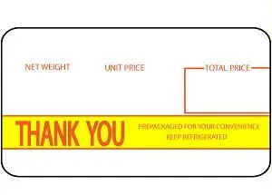 Toledo 315 HR Scale Label For Toledo Scales