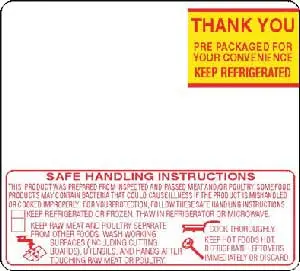 Toledo 315/317/355 ET 2.4 Safe Handling Instruction Scale Label For Toledo Scale