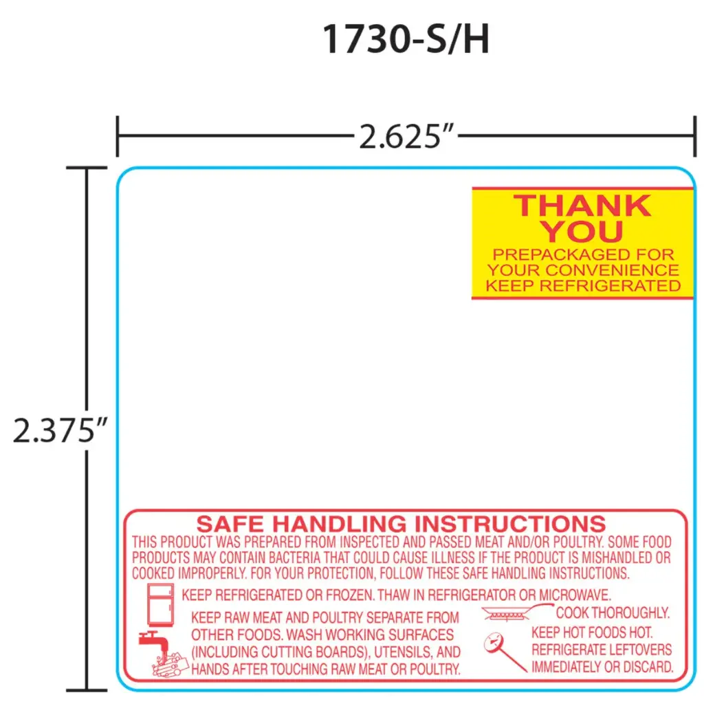 Toledo 315/317/355 ET 2.4 Safe Handling Instruction Scale Label For Toledo Scale
