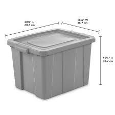 Tote Box Gray 31.7" x 18.3" x 11.6"