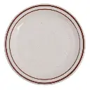 Tuxton TBS-007 White Plate With Brown Speckle