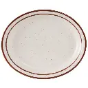 Tuxton TBS-012 Oval Plate With Brown Speckle