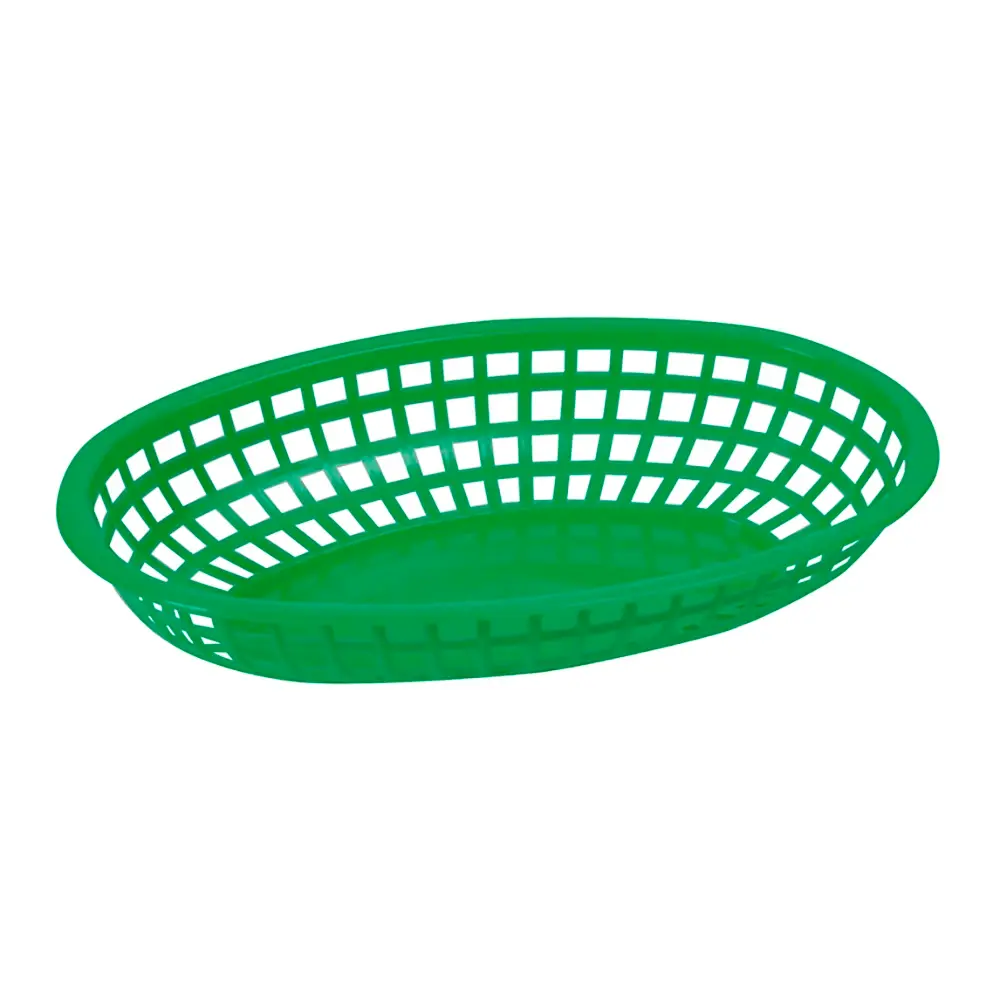 UPDATE BB96G Oval Food Basket 9.5x5 GRN 12
