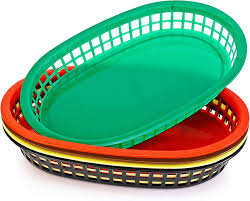UPDATE BB96G Oval Food Basket 9.5x5 GRN 12