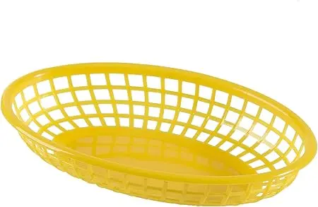 UPDATE BB96Y Oval Food Basket 9x5 YEL 12