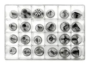 UPDATE CDTS-24 Set of 24 Stainless Steel Cake Decorating Tube