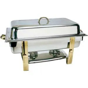 UPDATE DC-6N 8 Qt Gold Accent Oblong Chafer