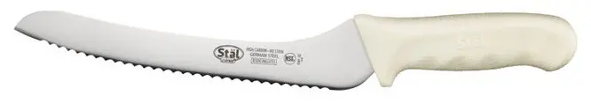 UPDATE KP-05 9" Wavy Bread Knife White Handle