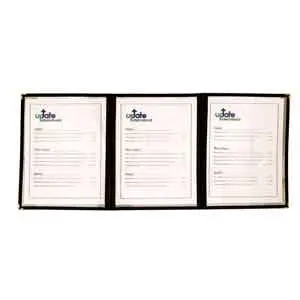 UPDATE MCV-3BK Triple Fold Menu Cover Black