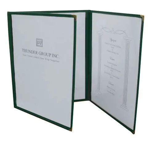 UPDATE MCV-3GR Triple Fold Menu Cover Green