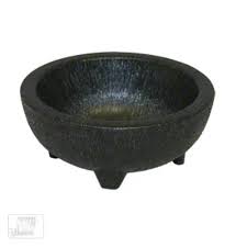 UPDATE MOL-4 4 Oz Molcajete-Style Salsa Dish Bowl