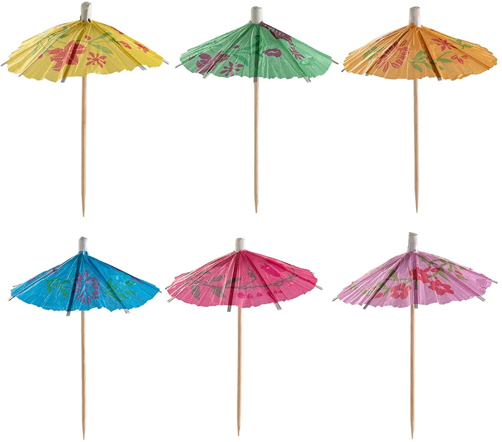 UPDATE PC-PAR 4" Wooden Cocktail Parasol Toothpick