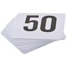UPDATE PTN4/1-50 Table Numbers 1-50