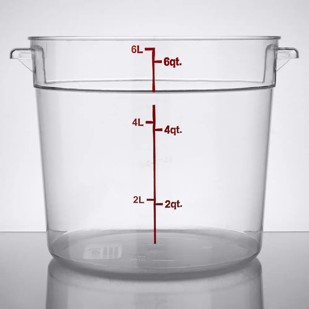 UPDATE SCR-6PC Polycarbonate Round Container - 6 Qt.