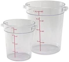 UPDATE SCR-6PC Polycarbonate Round Container - 6 Qt.