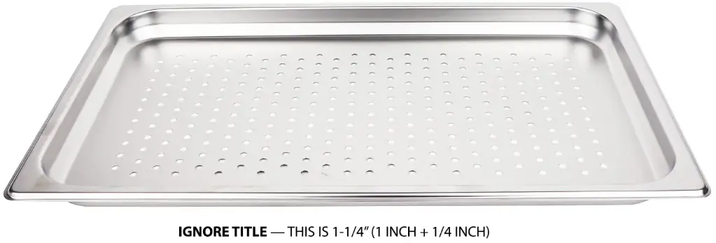 UPDATE STP-1001PF Food Pan Steel Full Size 1.25"D