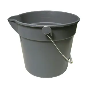 UPDATE UPP-10 10 Qt. Plastic Utility Pail Gray