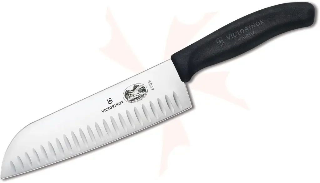 Victorinox 41529 7" Santoku Knife Black Handle