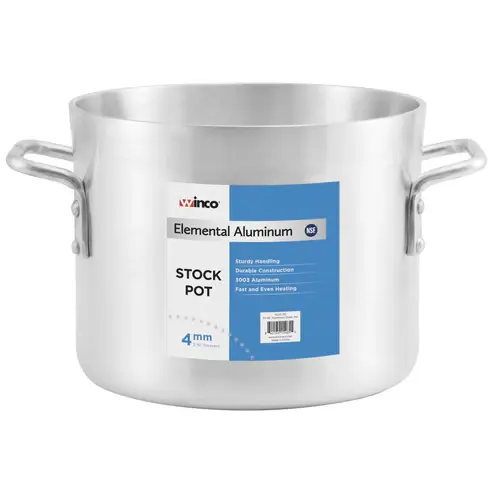 WINCO ALST-12 Heavy Aluminum Stock Pot 12 qt