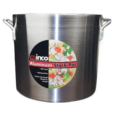 WINCO ALST-80 Heavy Aluminum Stock Pot 80 qt