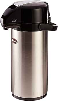WINCO APSG-30 3.0 L Stainless Steel Lined Airpot with Sight Glass And Zinc Alloy Lever Top