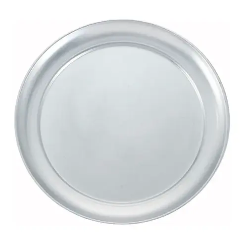 WINCO APZT-10 10" Aluminum Pizza Trays Wide Rim