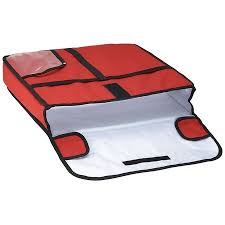 WINCO BGPZ-20 20" x 20" x 5" Red Pizza Bag