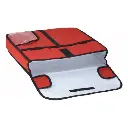 WINCO BGPZ-20 20" x 20" x 5" Red Pizza Bag