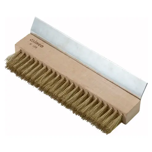 WINCO BR-10 Pizza Oven Brush with Brass Bristles