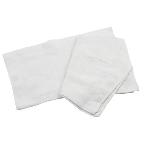 WINCO BTW-30 16" x 19" White Cotton Bar Towel