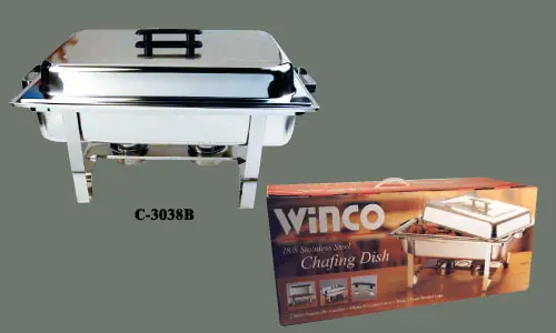 WINCO C-2080B Oblong 8 Quart Chafer