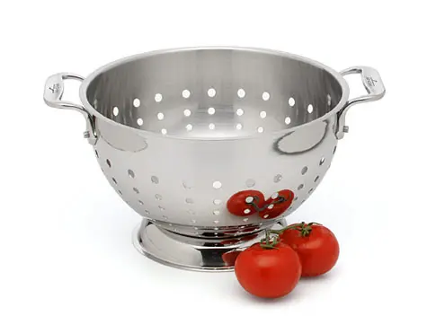 WINCO COD-14 14 Qt Stainless Steel Colander with Bowl