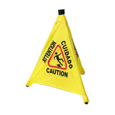WINCO CSF-4 Wet Floor Sign Folded 4 Sided