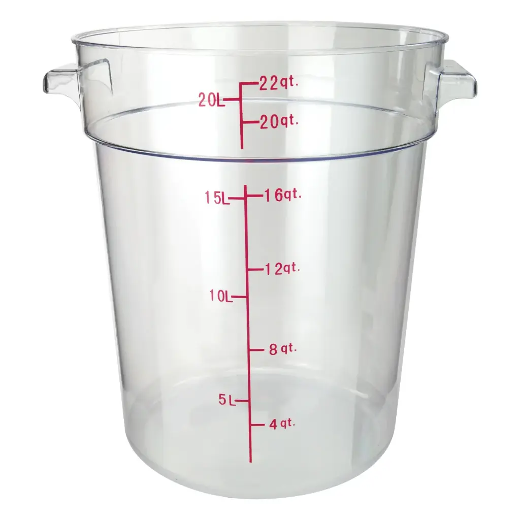WINCO PCRC-22 22 Qt. Round Storage Container