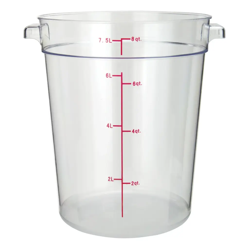WINCO PCRC-8 8 Qt. Round Storage Container