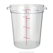 WINCO PCRC-8 8 Qt. Round Storage Container