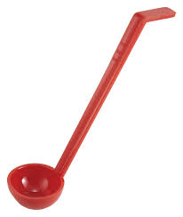 WINCO PLD-8R 3/4 Oz Red Polycarbonate Ladle